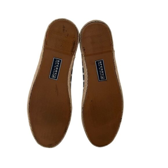 Sperry Top Sider Espadrille Navy White Stripe Ballet Flat - Picture 6 of 7